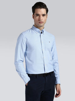 Tommy Hilfiger - Men Blue Cotton Regular Fit Shirt