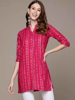 Anubhutee - Women Rayon Pink Printed Tunic