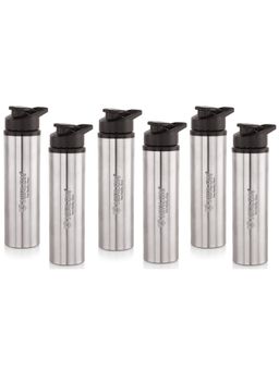 Nirlon - Eco Sipper Stainless Steel Single Wall Water Bottle, 900 Ml, (Pack of 6)