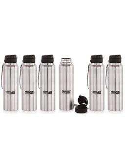 Nirlon - Superb Flip Stainless Steel Single Wall Sipper Water Bottle-Silver [1000Ml]
