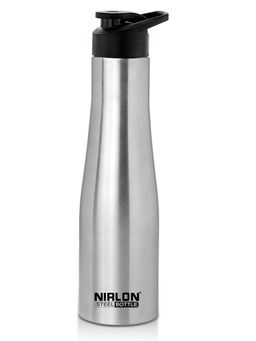 Nirlon - Tall Bell Single Wall Stainless Steel Water Bottle 1000Ml-Silver