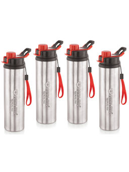 Nirlon - Tranzy Sipper 900Ml Stainless Steel Single Wall Water Bottle (Pack of 4)