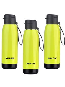 Nirlon - Electro Pu Insulated Stainless Steel Inner Side (Pack of 3), 750Ml Water Bottle