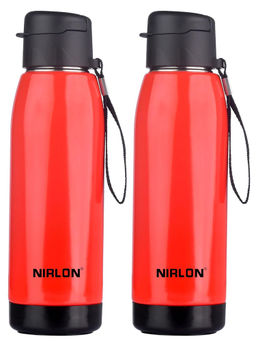 Nirlon - Electro Pu Insulated Stainless Steel Inner Side (Pack of 2), 750Ml Water Bottle