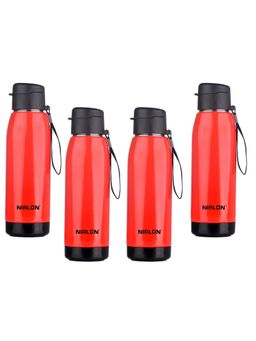 Nirlon - Electro Pu Insulated Stainless Steel Inner Side (Pack of 4), 750Ml Water Bottle