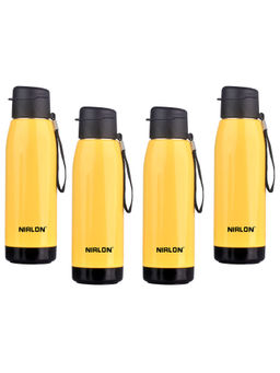Nirlon - Electro Pu Insulated Stainless Steel Inner Side (Pack of 4), 750Ml Water Bottle