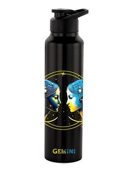 Nirlon - Classic Flip Uv Printed Single Wall Stainless Steel Water Bottle 1000Ml(Gemini)