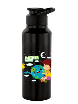 Nirlon - Stainless Steel Single Walled Water Bottle 750Ml (Uv Printed, Mother Earth)