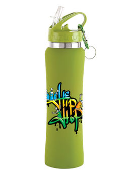 Nirlon - Flip Bot Stainless Steel Water Bottle With Straw Lid (Uv Printed Hip Hop)