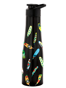 Nirlon - Tall Bell Single Wall Stainless Steel Water Bottle 1000Ml, (Uv Printed Quill)