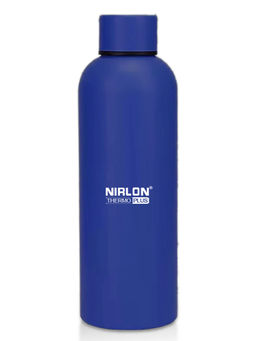 Nirlon - Stainless Steel Double Wall Vacuum Flask, Hot & Cold, 500Ml, Royal Blue
