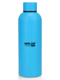 Nirlon - Stainless Steel Double Wall Vacuum Insulated Flask, Hot & Cold, 500Ml, Sky Blue