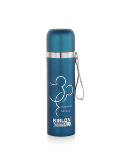 Nirlon - Grace Double Wall Stainless Steel Hot & Cold Vacuum Bottle 500 Ml Flask, Blue
