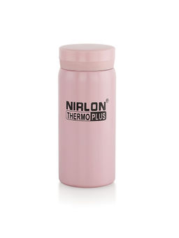 Nirlon - Stainless Steel Double Wall Vacuum Water Bottle/Hold And Cold, 200Ml, Pink