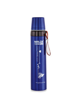 Nirlon - Stainless Steel Double Wall Insulated Flask With Cup Cap, 1000Ml, Blue