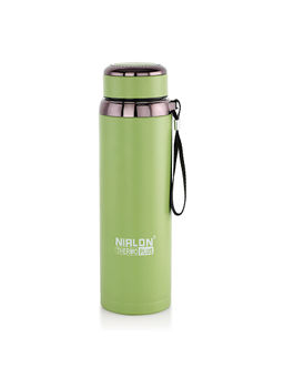 Nirlon - Stainless Steel Insulated Double Wall Thermos Flask Water Bottle, 1000Ml, Green
