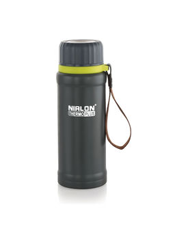 Nirlon - Vacuum Insulated Stainless Steel Double Wall Flask Water Bottle, 600Ml, Black
