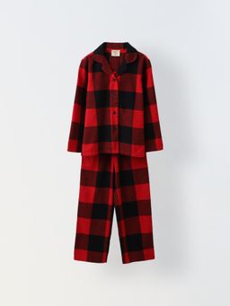 Spunkies - Red Checks Relaxed Fit Shirt and Pant (Set of 2)