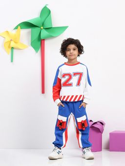 Spunkies - Multi-Color Colorblock Relaxed Fit Sweatshirt and Jogger (Set of 2)