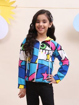 Spunkies - Multi-Color Printed Relaxed Fit Hoodie