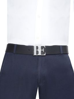 United Colors of Benetton - Becca Men Leather Reversible Belt - Black, S 80 cm