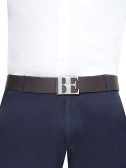 United Colors of Benetton - Becca Men Leather Reversible Belt - Brown, S 80 cm