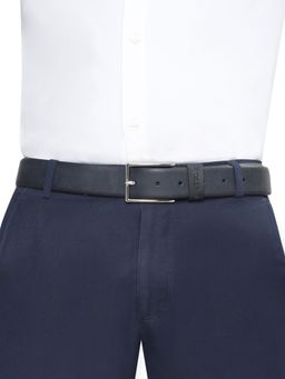 United Colors of Benetton - Casciano Men Leather Non Reversible Belt - Navy, S 80 cm
