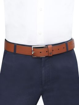 United Colors of Benetton - Sirio Men Leather Non Reversible Belt - Tan, S 80 cm