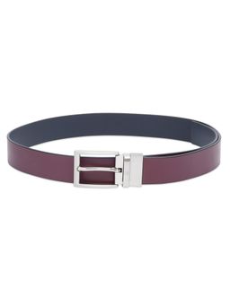 United Colors of Benetton - Stango Men Leather Reversible Belt - Wine, S 80 cm