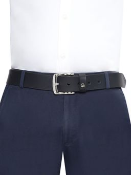 United Colors of Benetton - Varna Men Leather Non Reversible Belt - Black, S 80 cm