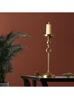 De Maison Decor - Ajna Small Gold Pillar Holder
