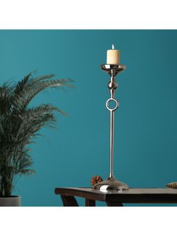 De Maison Decor - Ajna Silver Large Pillar Holder