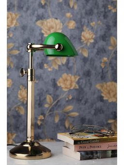 De Maison Decor - Handcrafted Green Adjustable Banker'S Lamp