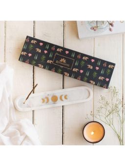 Ritualistic - Marble Incense Holder With Metal Inlay