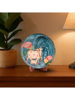 Ritualistic - Pastel Pichwai Single Wall Plate For Home Decoration With Stand Of 10 Inch