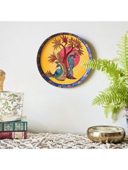 Ritualistic - Gondh Single Wall Plate For Home Decoration With 10 Inch Stand