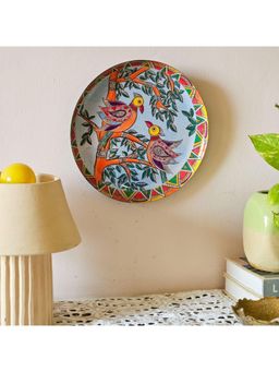 Ritualistic - Madhubani Single Wall Plate For Home Decoration With 10 Inch Stand