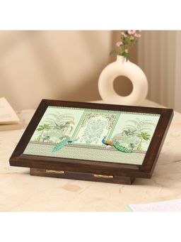 Ritualistic - Wood Pichwai Heritage Foldable Study Table For Student