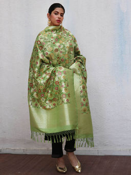 Chidiyaa - Sufiyana Junoon Handwoven Banarasi Kimkhab Brocade Dupatta