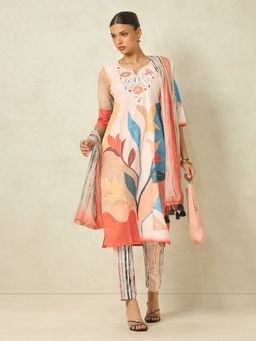HRITIKA - Women Multi-Color Floral Kurta with Pant and Dupatta