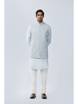 Arjun Kilachand - French Knot Embroidered Bundi (Set of 3)