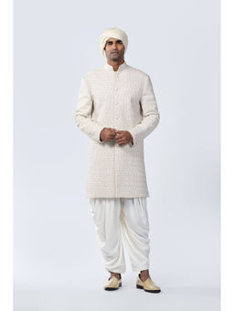 Arjun Kilachand - Thread Work and French Knot Emb Sherwani (Set of 2)