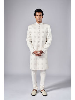 Arjun Kilachand - Motif Embroidered Sherwani (Set of 2)