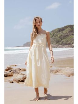 Petal & Pup - Kiana Midi Dress - Pale Cream