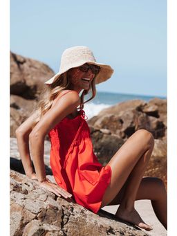Petal & Pup - Liora Pleated Playsuit - Red