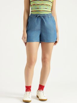 United Colors of Benetton - Blue Casual Plain Shorts