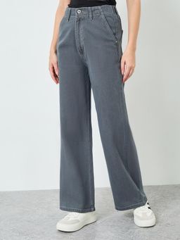 Styli - Grey Casual Plain Jeans