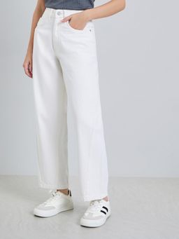 Styli - Off White Casual Plain Jeans