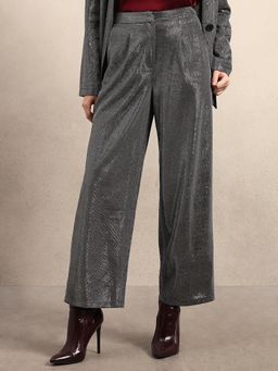 VERO MODA - Black Casual Textured Trouser