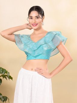 VAMAS - THE DESIGNER BLOUSES - Women V-Neck Padded Stitched Blouse
